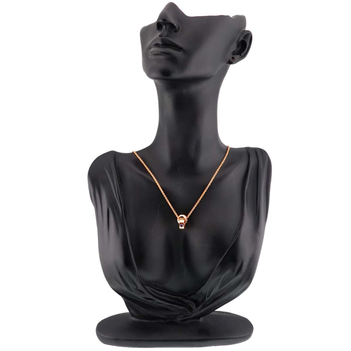Sapphire Garnet Necklace 18K Pink Gold 750