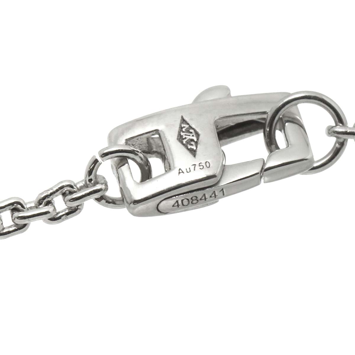 Pendentif Sapphire Diamond Necklace 18K WG 750