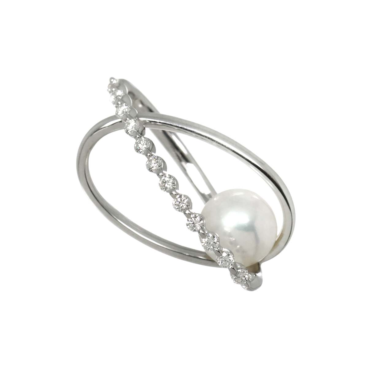 Akoya Pearl Diamond 0.19ct Pendant Top 18K WG 750 90307733