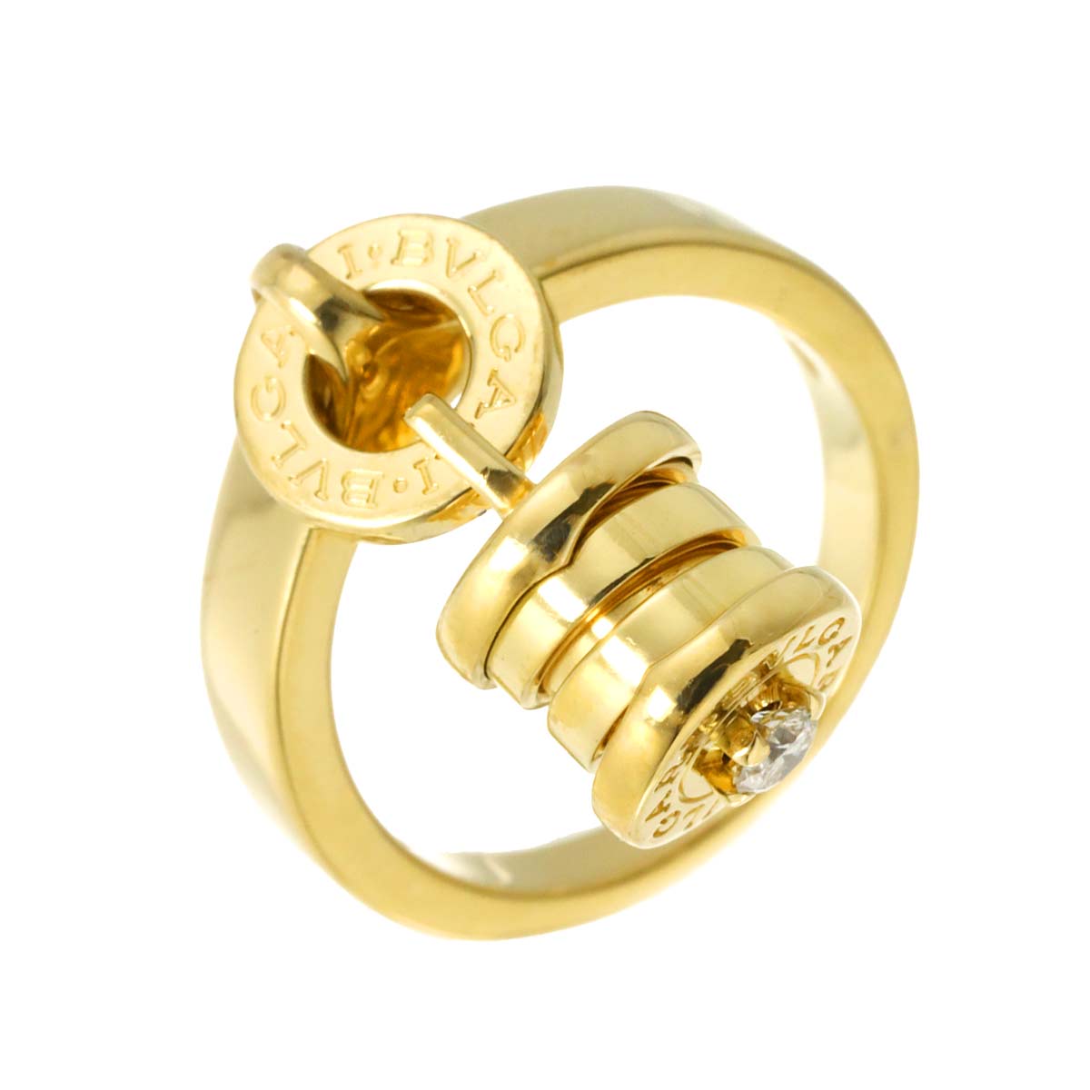 B-ZERO1 Element Diamond Ring 18K YG 750 Size4.75-5(US)