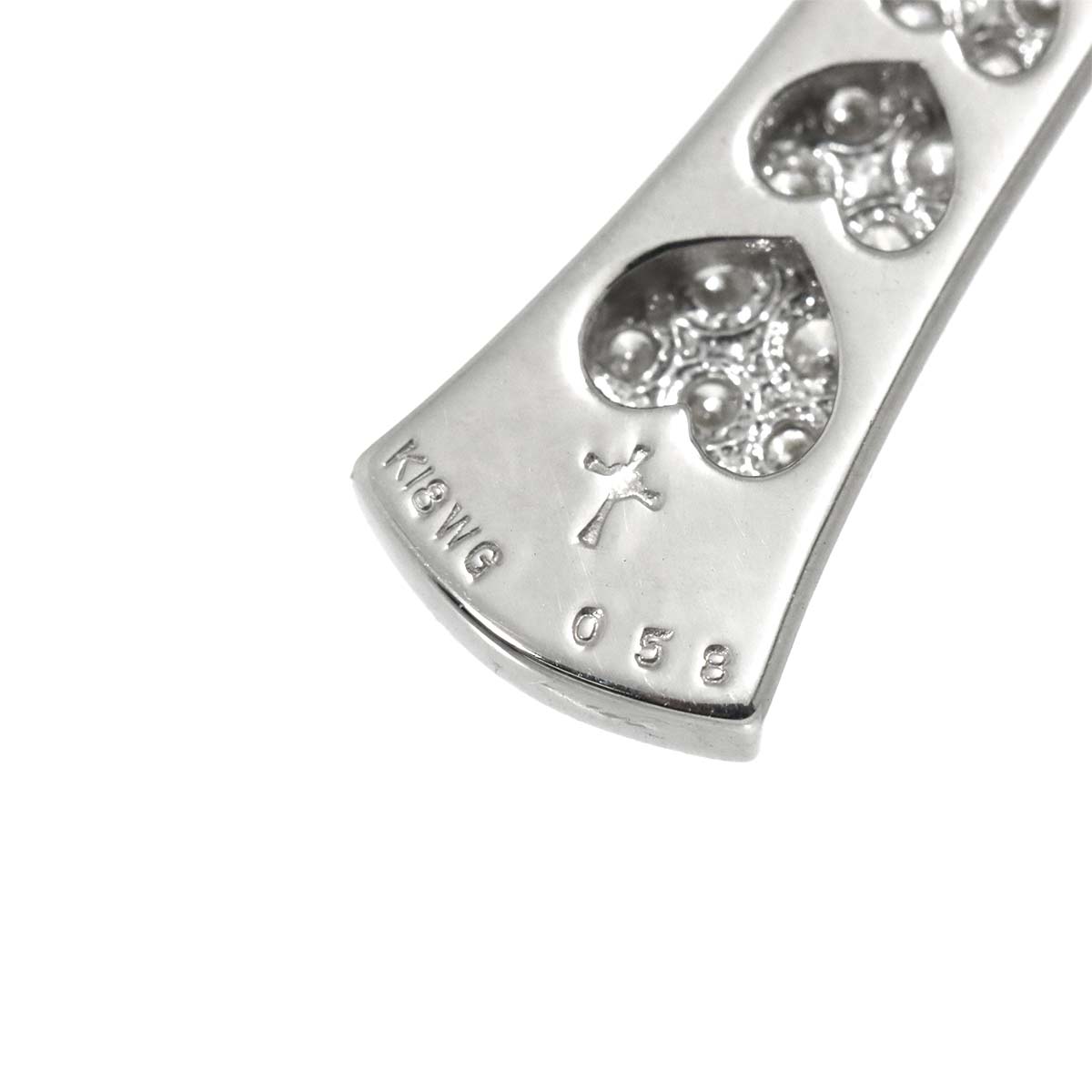 Diamond 0.58ct/0.41ct CrossHeart Pendant 18K White Gold 750