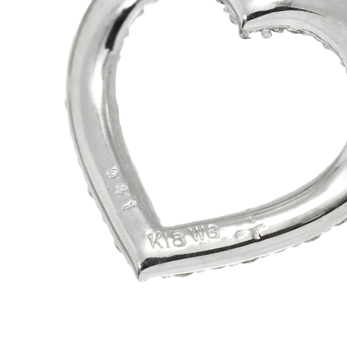 Diamond 0.58ct/0.41ct CrossHeart Pendant 18K White Gold 750