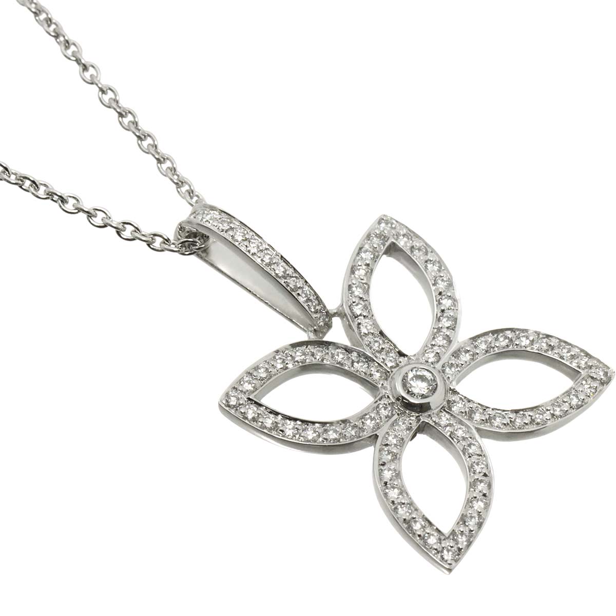 Pendentif Diamond Necklace 18K WG 750