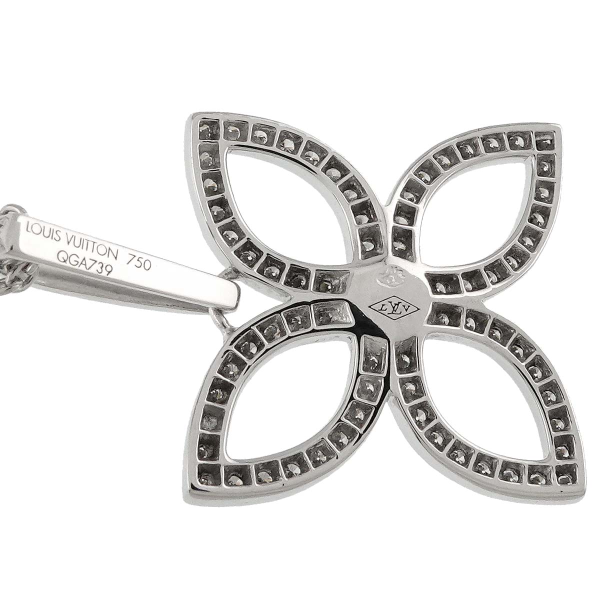 Pendentif Diamond Necklace 18K WG 750