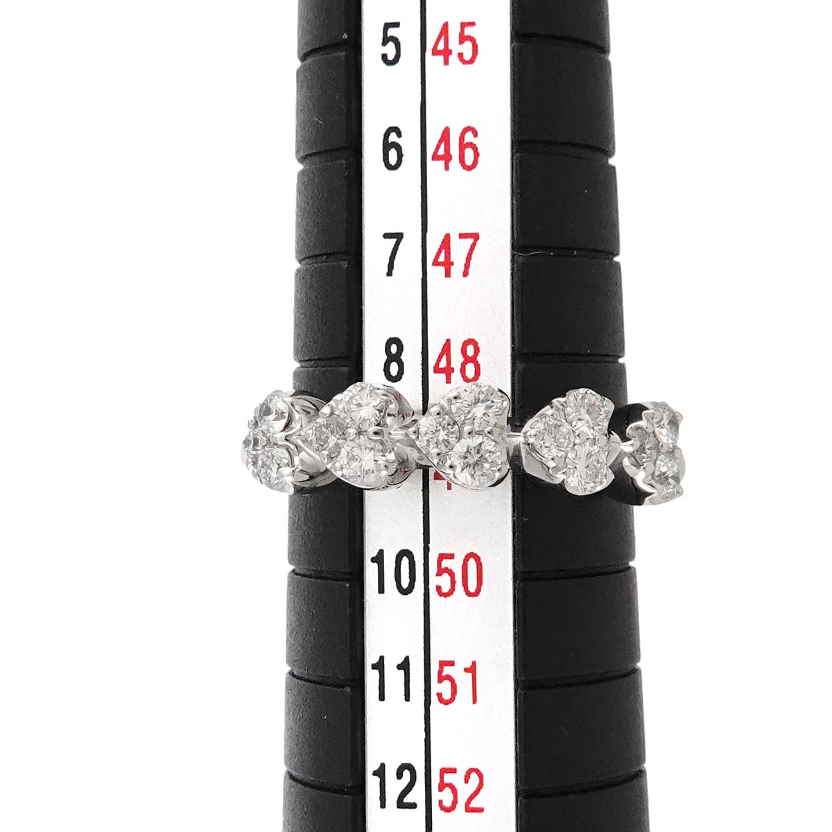 Heart Motif Diamond 0.43ct Ring 18K WG 750 Size4.75-5(US)