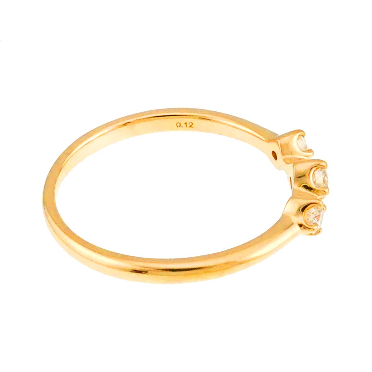 Diamond 0.12ct Ring 18K YG 750 size5.5-5.75(US)