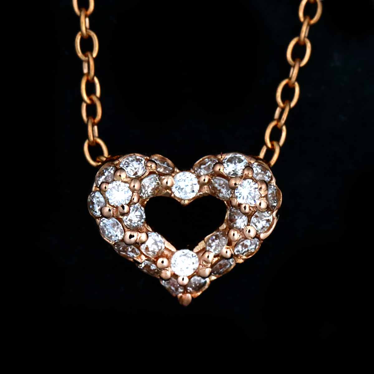 Diamond 0.17ct Necklace 18K PG 750