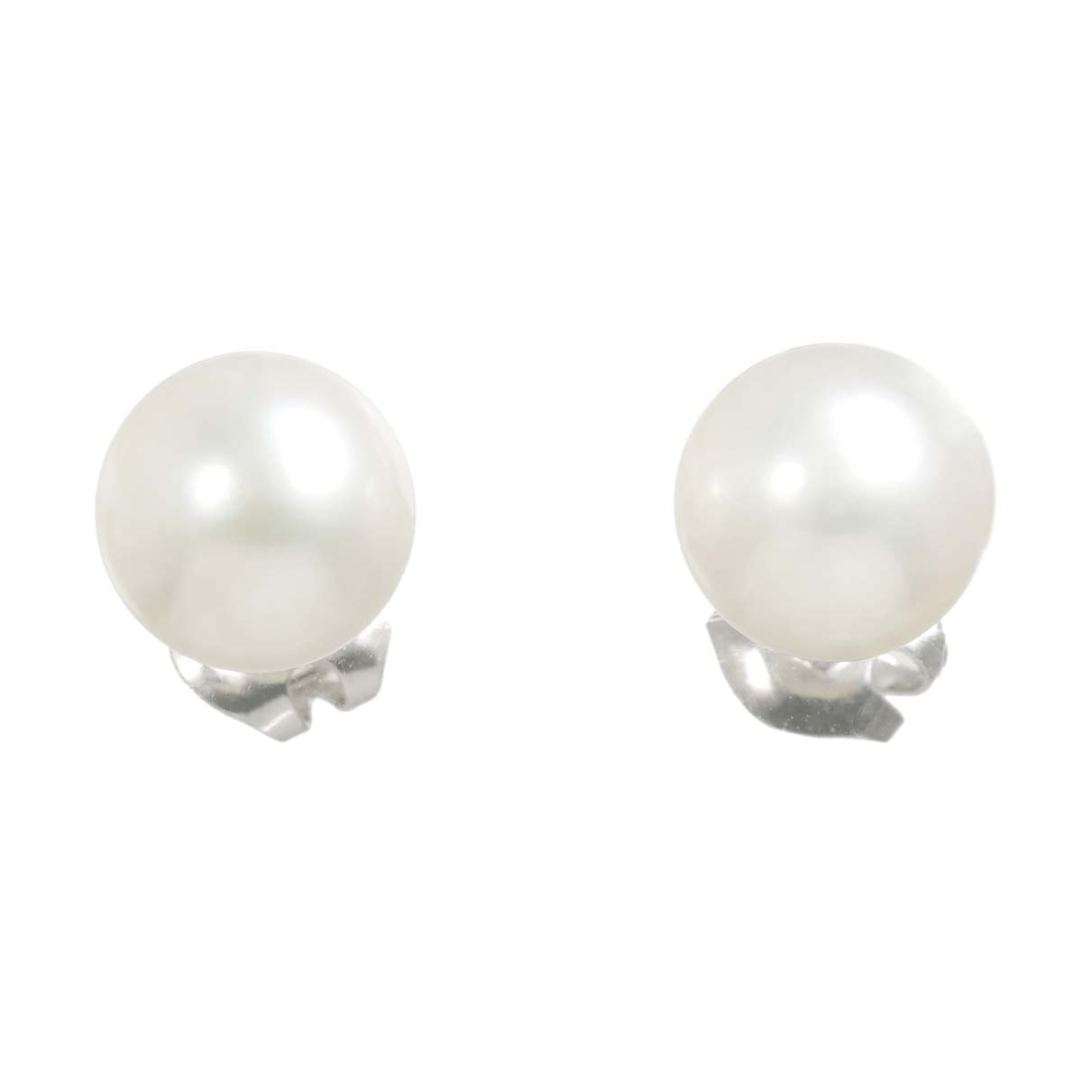 Akoya Pearl 8.8mm Earrings Pierced 18K WG 750