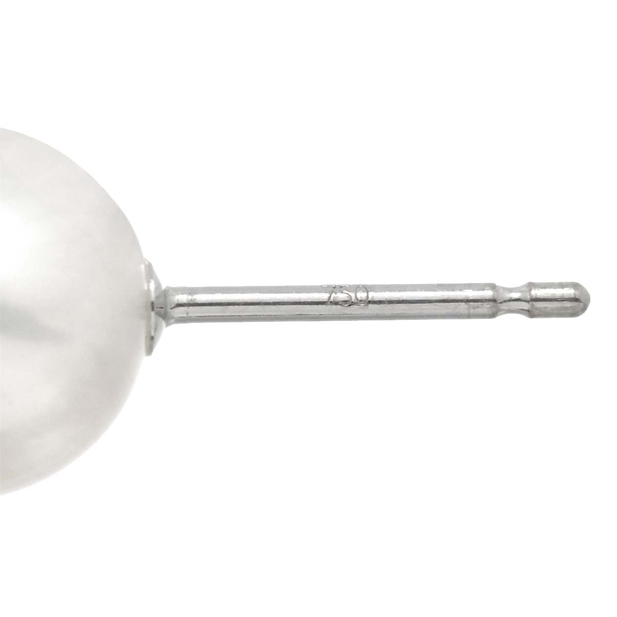 Akoya Pearl 8.8mm Earrings Pierced 18K WG 750