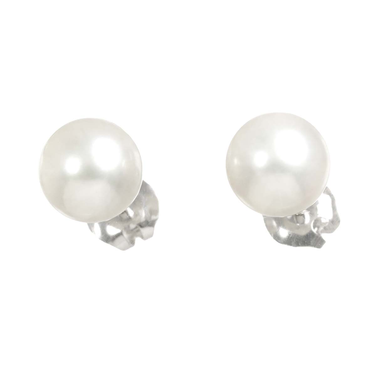 Akoya Pearl 8.8mm Earrings Pierced 18K WG 750