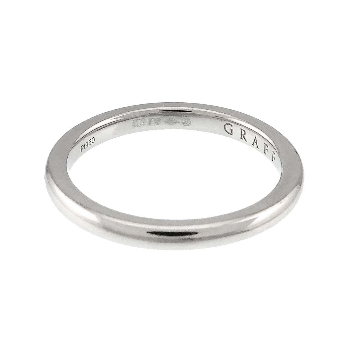 Shape Band Ring Pt Platinum Size4(US)
