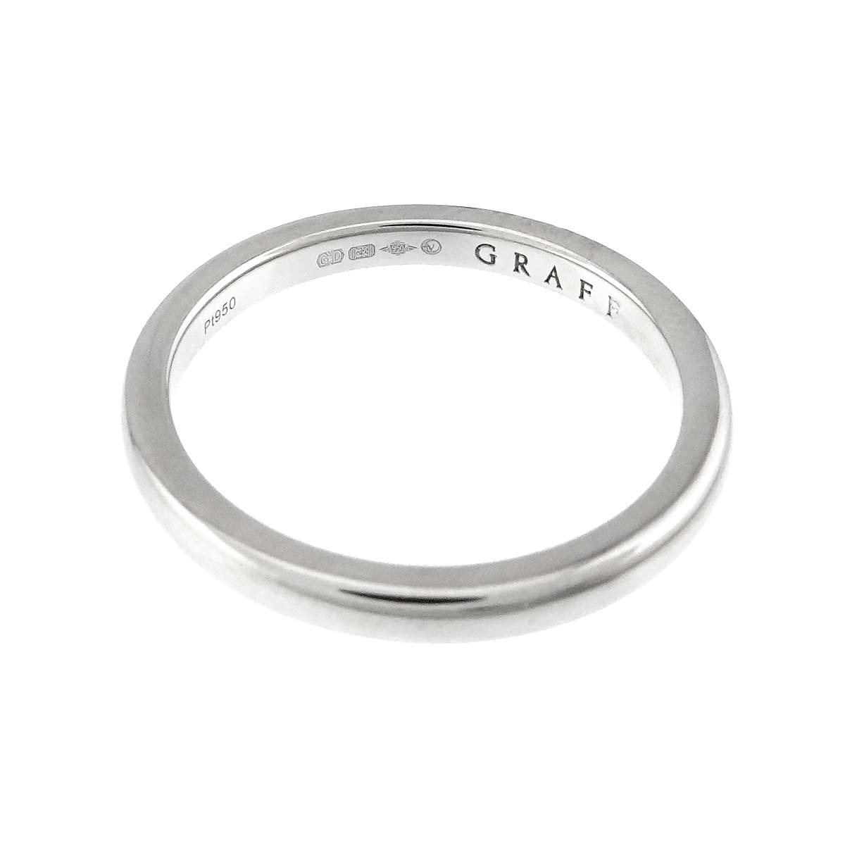 Shape Band Ring Pt Platinum Size6-6.25(US)