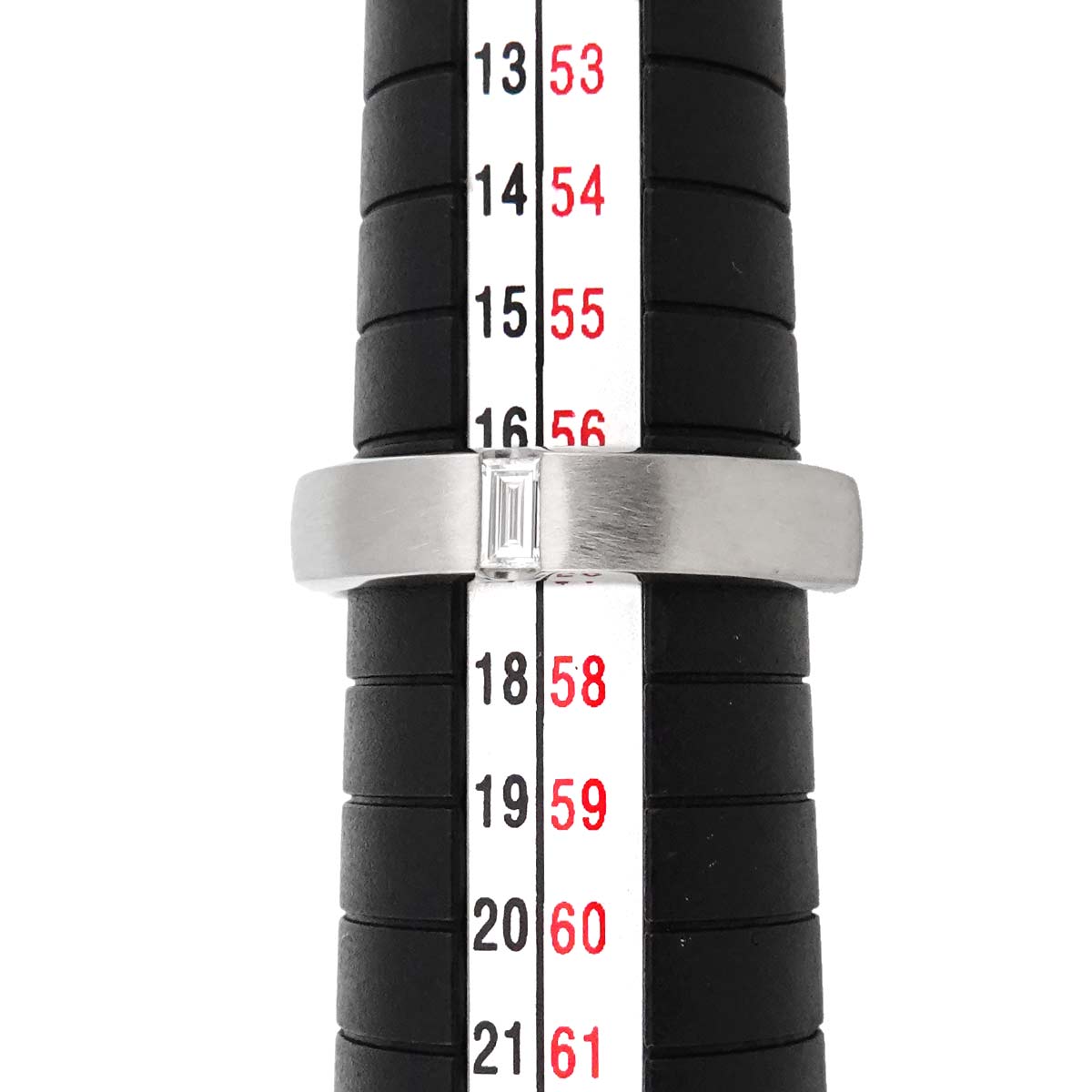 Satin Finish Diamond Ring Platinum size7.5-7.75(US)