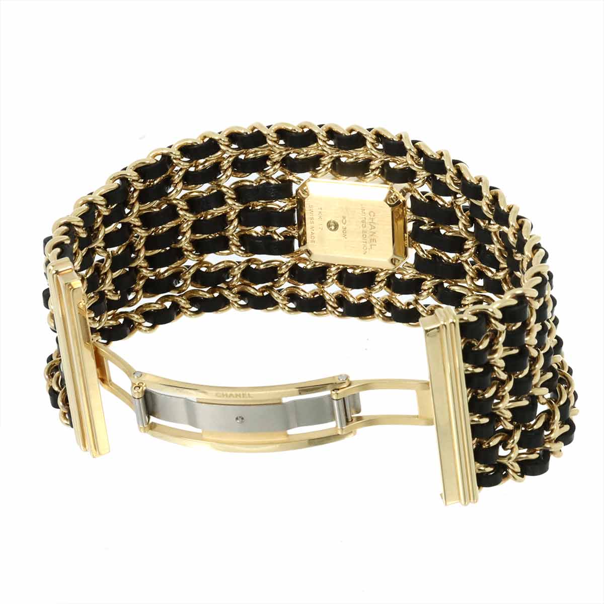 Premiere Cuff Size M H9861 Quartz Black Dial Ladies Watch