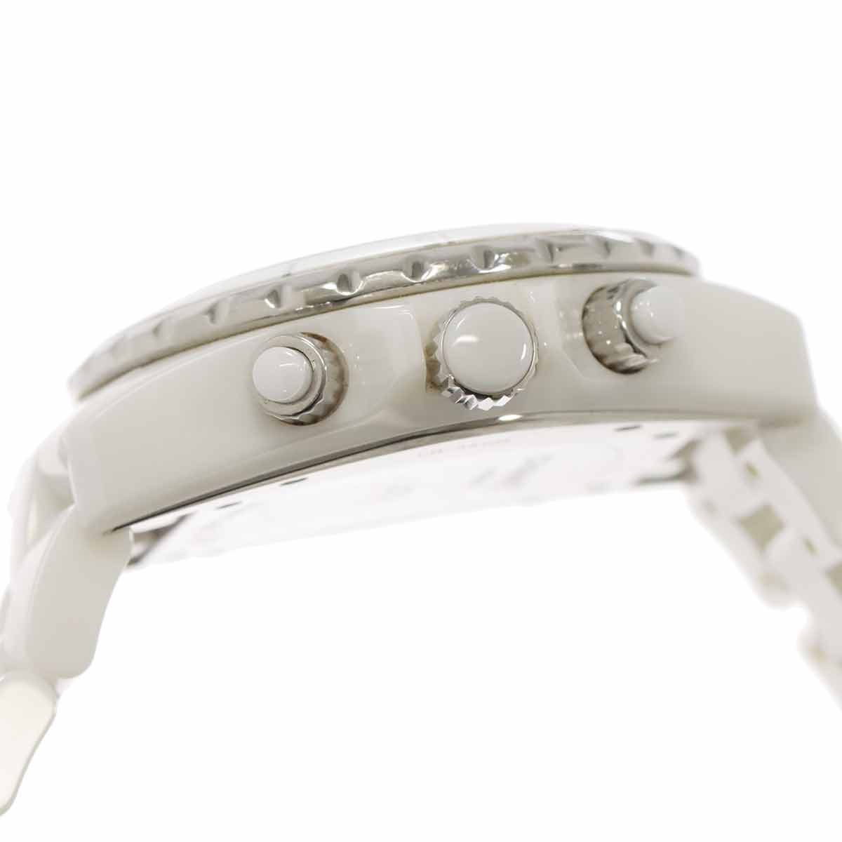 J12 41mm H1007 Chronograph Automatic White Dial Mens Watch