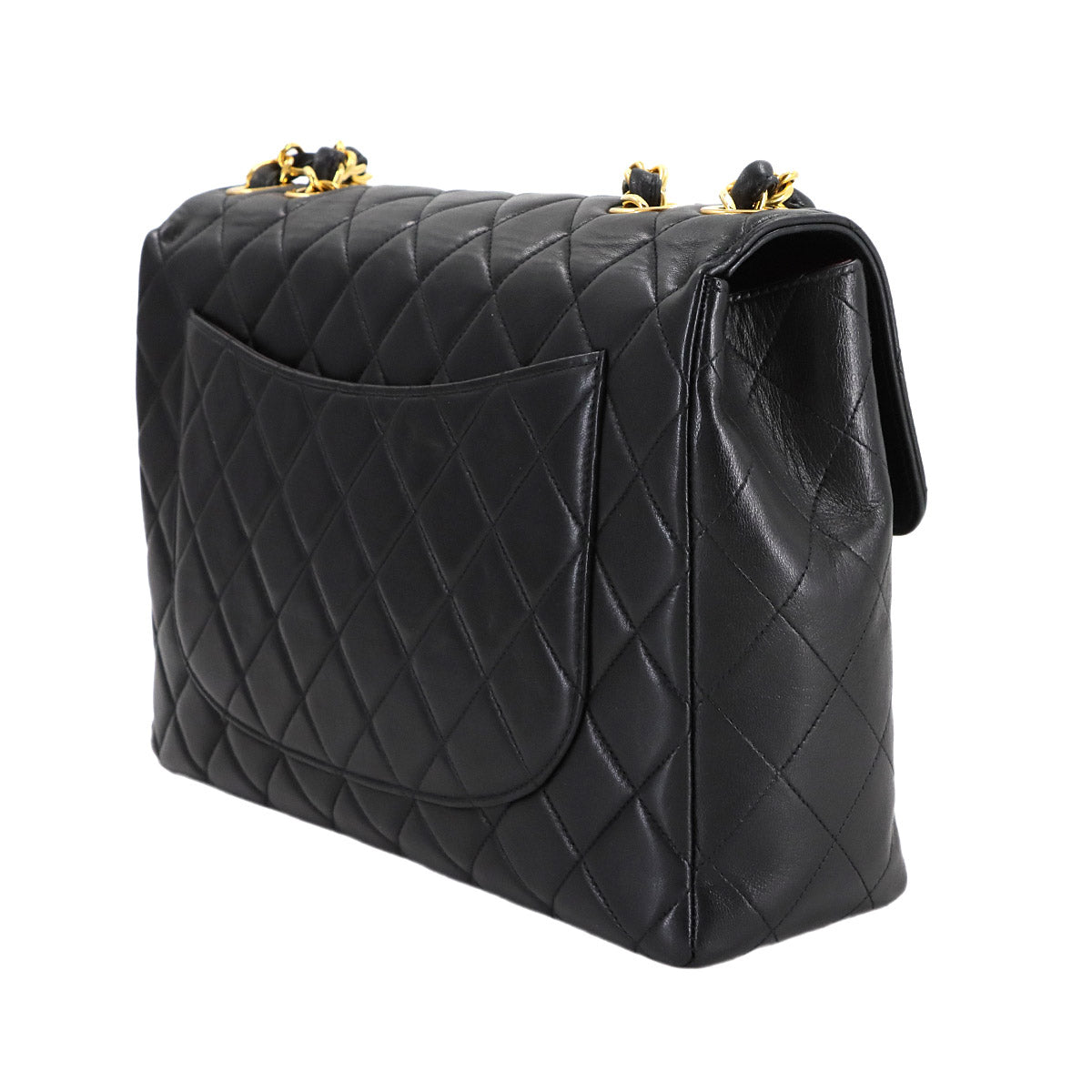 Matelasse 30 Chain Shoulder Bag Leather Black A04412