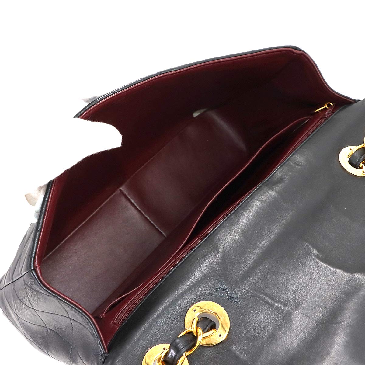 Matelasse 30 Chain Shoulder Bag Leather Black A04412