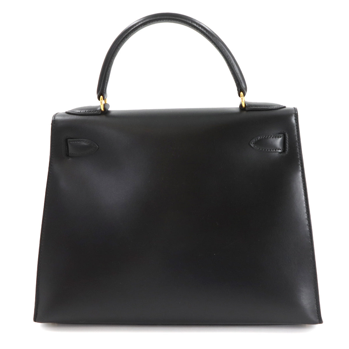 Kelly 28 Box carf Black 2way Hand Shoulder Bag Purse