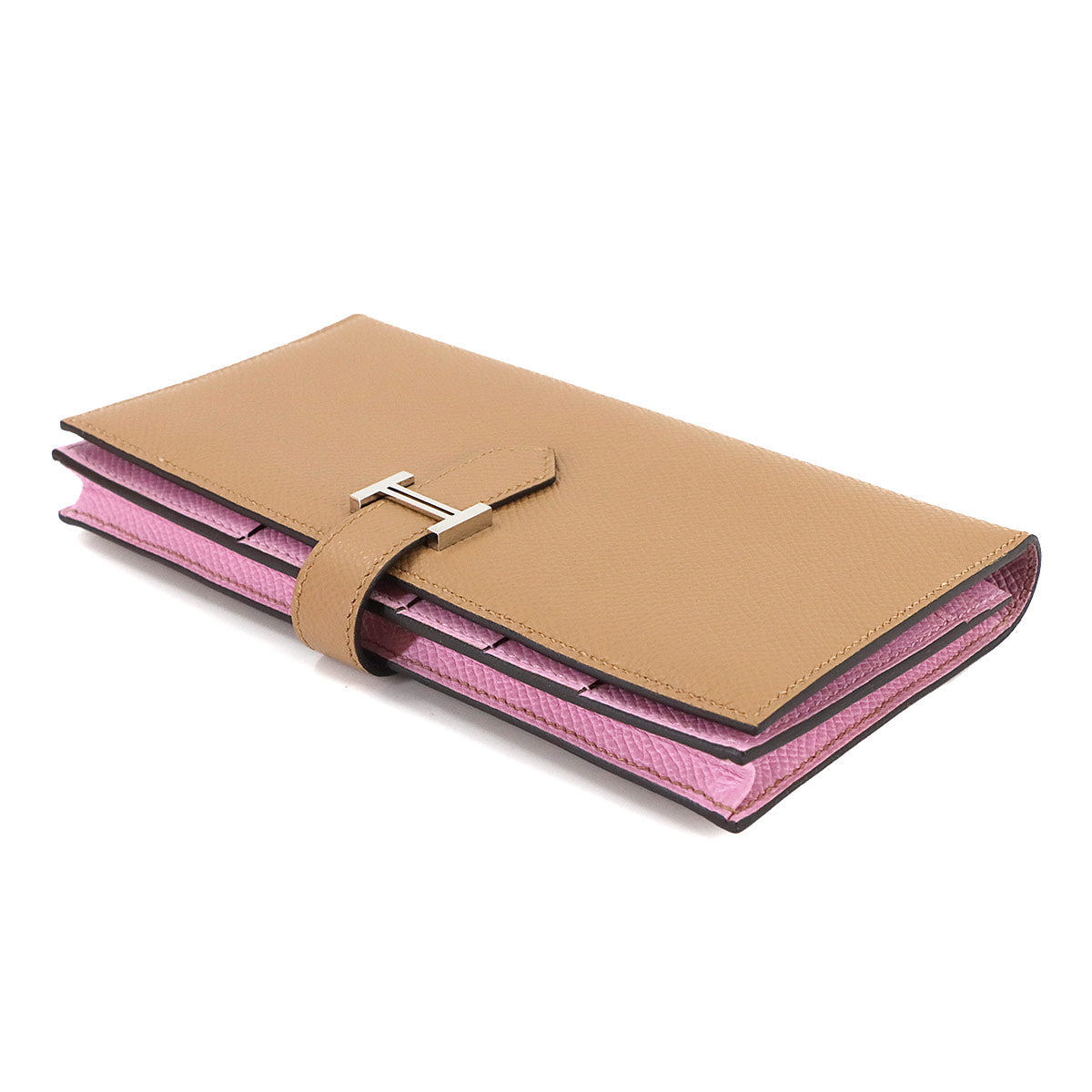 Bearn Soufflet Verso Long Wallet Epsom Chai Mauve sylvestre