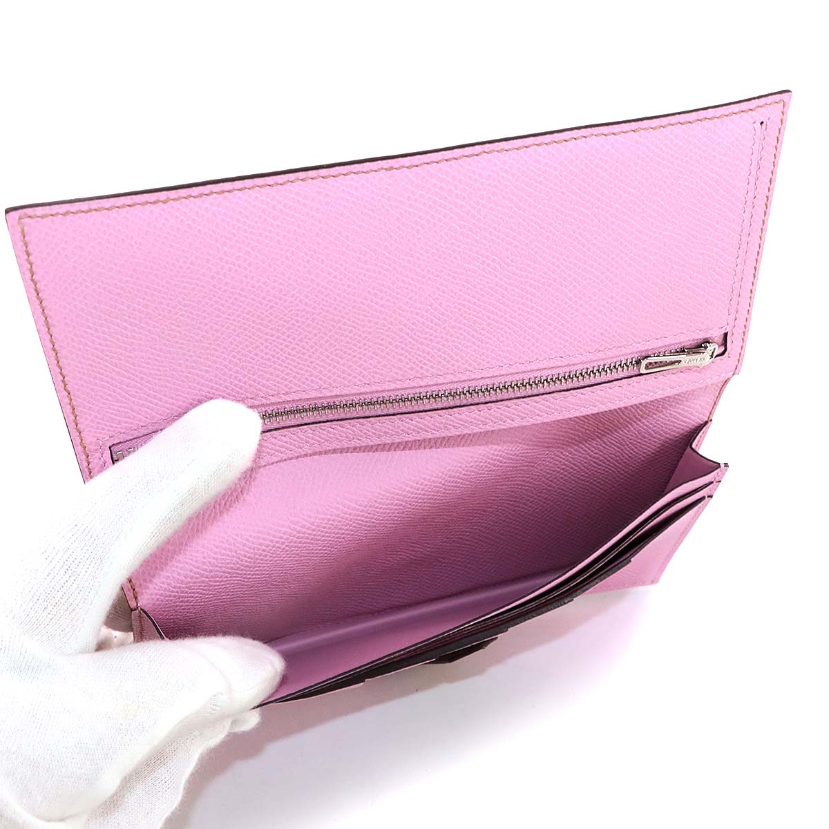 Bearn Soufflet Verso Long Wallet Epsom Chai Mauve sylvestre