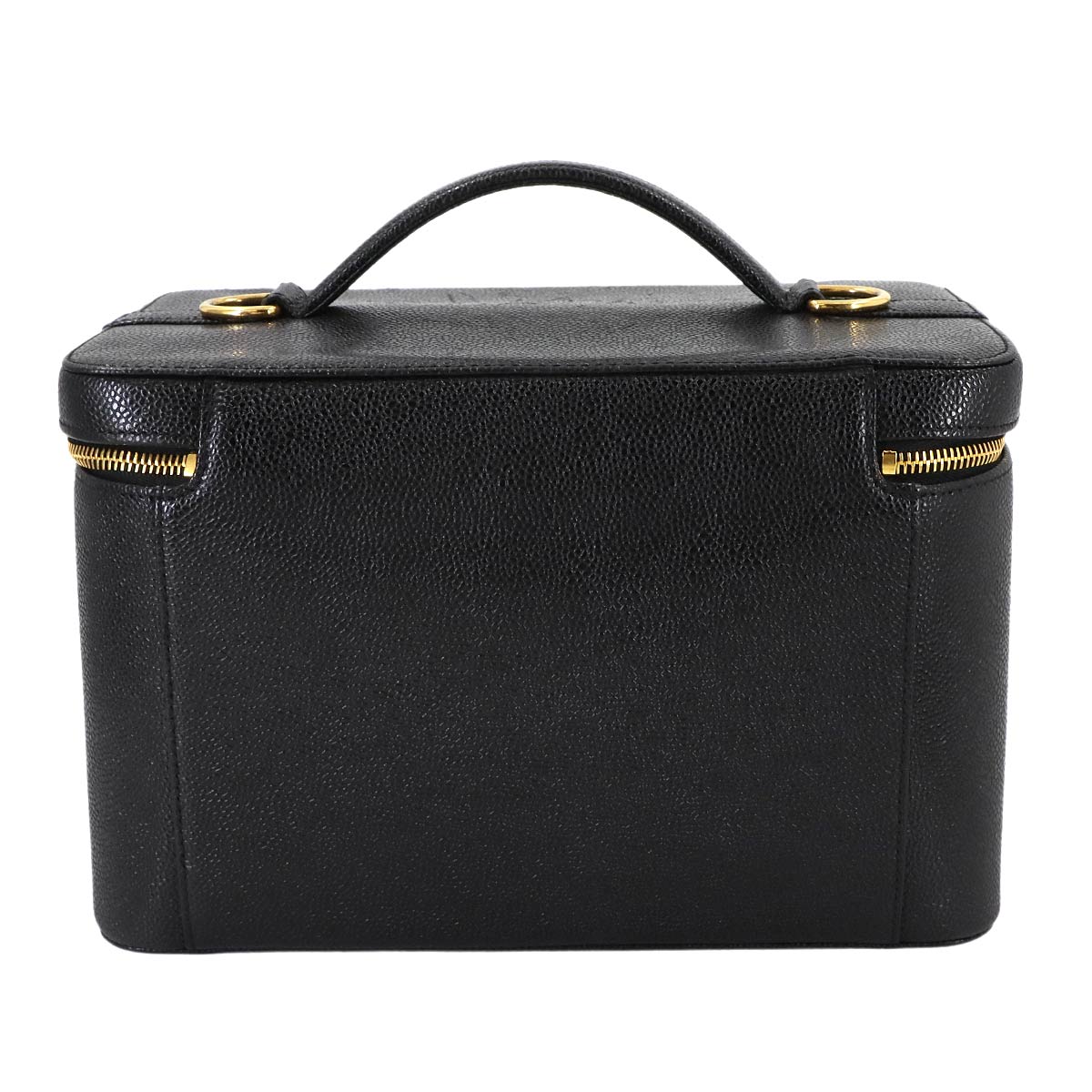 Vanity 2way Hand Bag Leather Black Purse