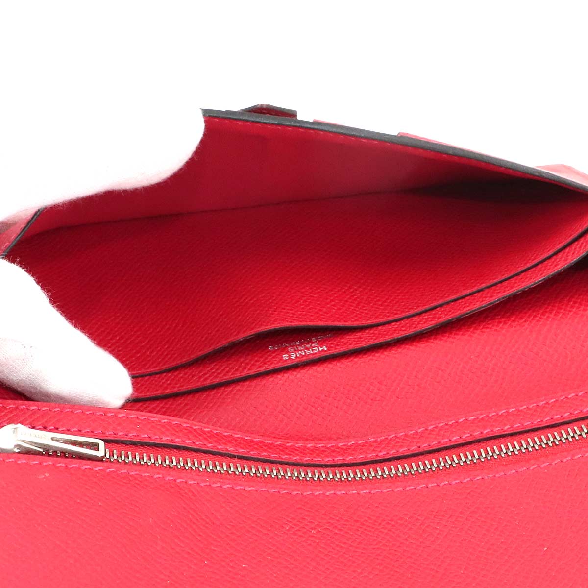 Bearn Soufflet Long Wallet Epsom Rouge H Rouge Casaque