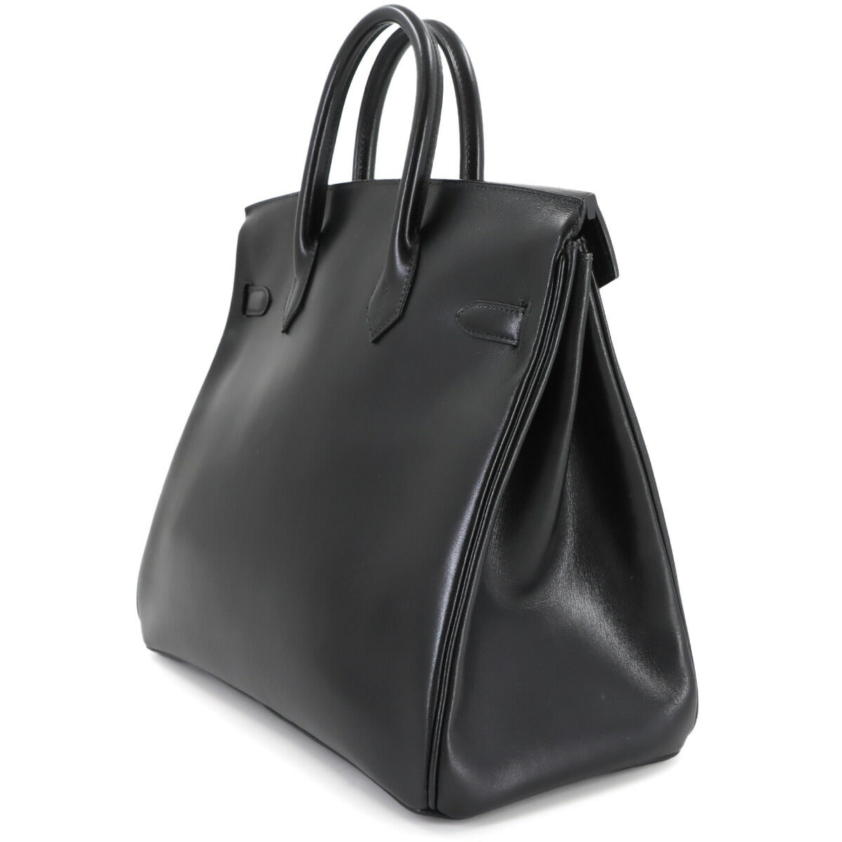 Haut a Courroies 32 Box calf Black Hand Bag Purse