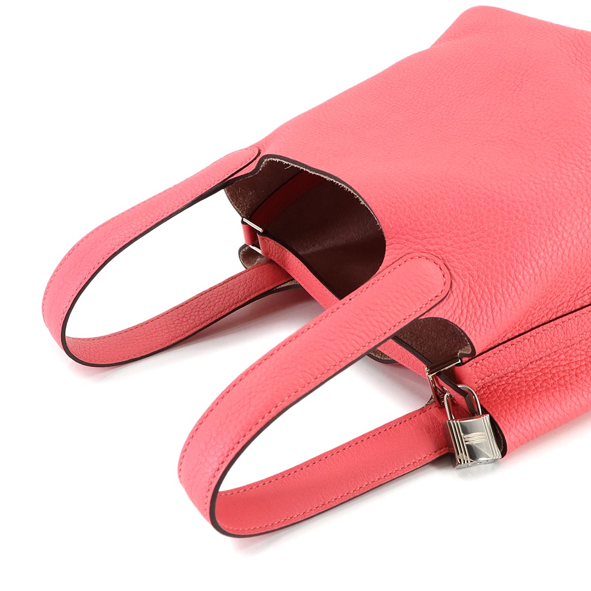 Picotin Lock PM Hand Bag Taurillon Clemence Rose Azalee