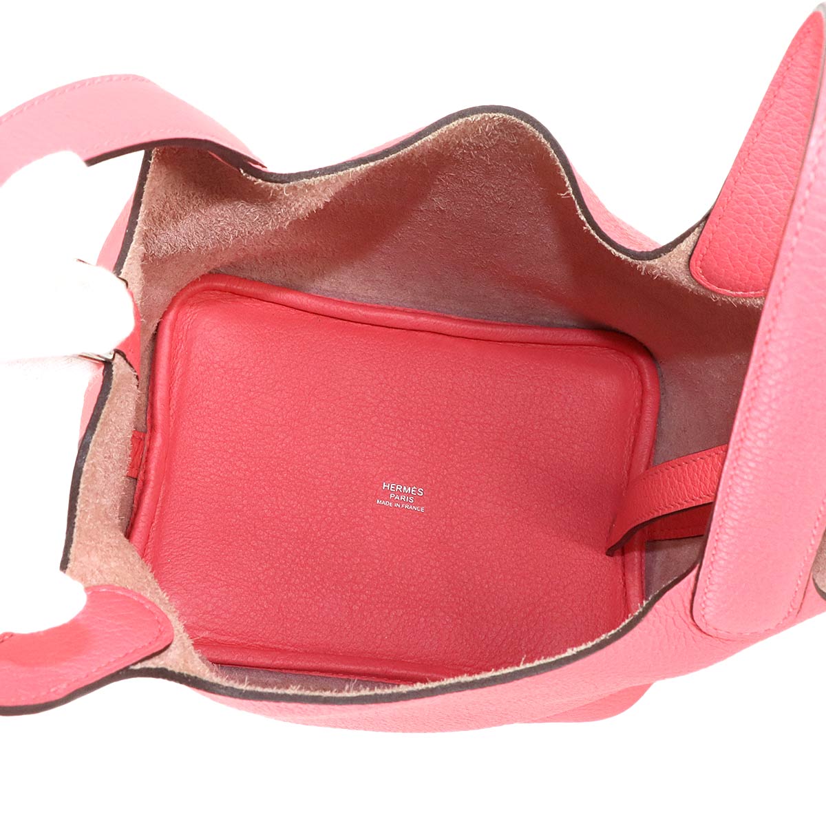 Picotin Lock PM Hand Bag Taurillon Clemence Rose Azalee