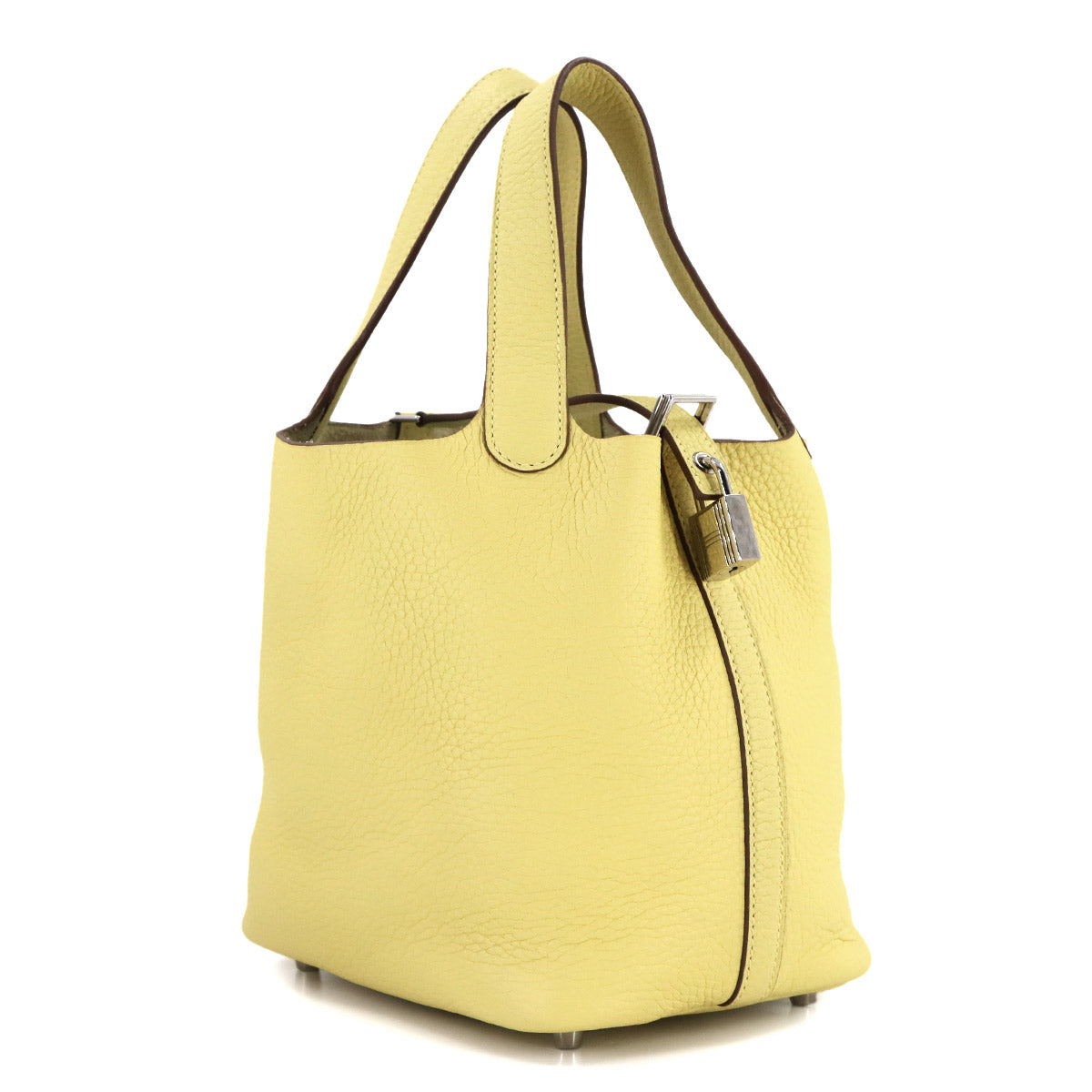 Picotin Lock PM Hand Bag Taurillon Clemence Jaune Poussin