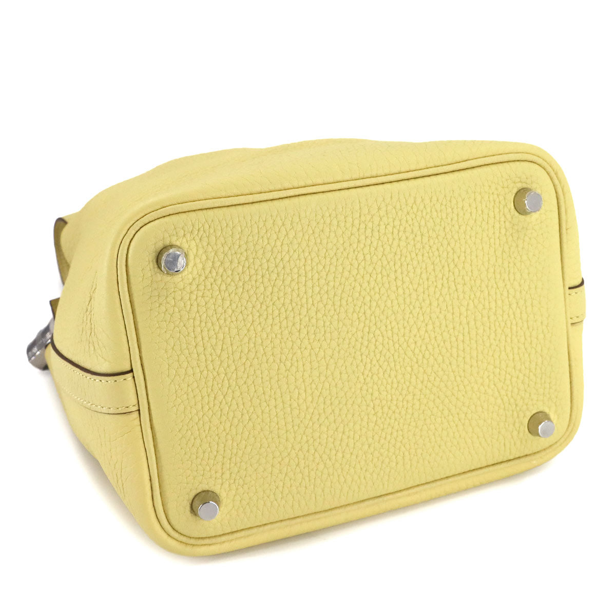 Picotin Lock PM Hand Bag Taurillon Clemence Jaune Poussin