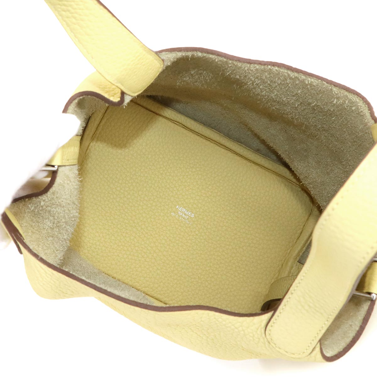 Picotin Lock PM Hand Bag Taurillon Clemence Jaune Poussin