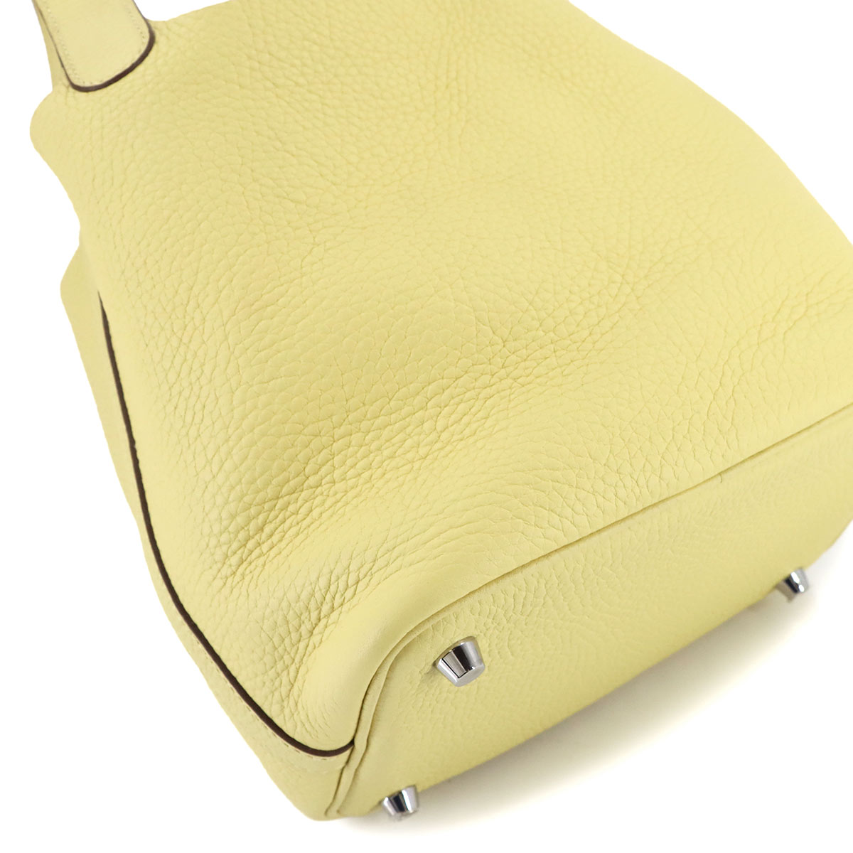 Picotin Lock PM Hand Bag Taurillon Clemence Jaune Poussin