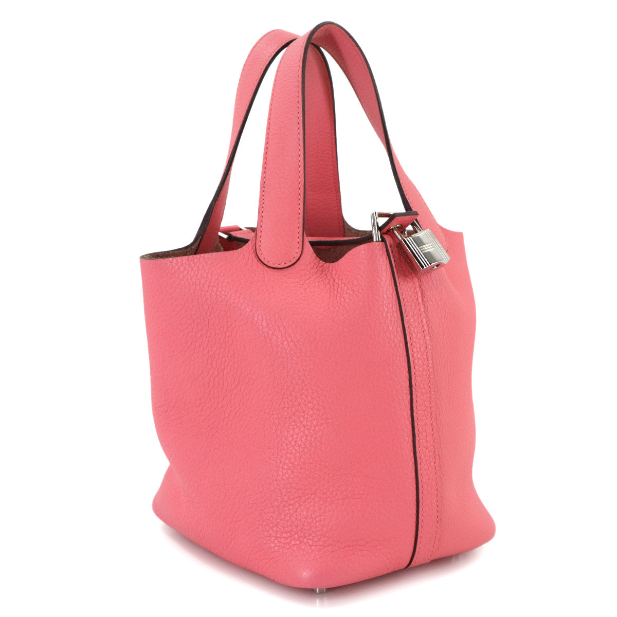 Picotin Lock PM Hand Bag Taurillon Clemence Rose Azalee
