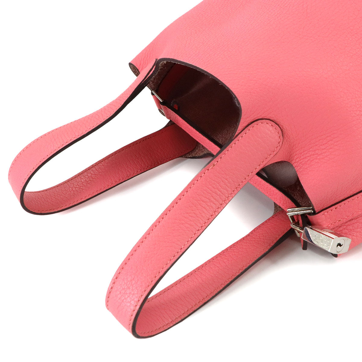 Picotin Lock PM Hand Bag Taurillon Clemence Rose Azalee