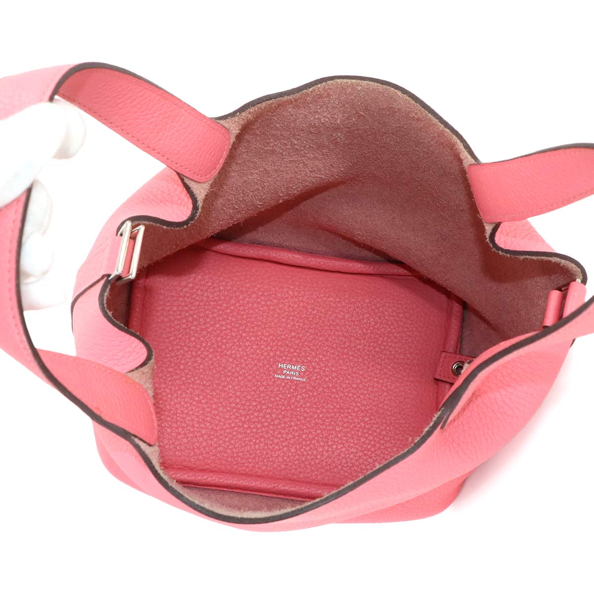 Picotin Lock PM Hand Bag Taurillon Clemence Rose Azalee