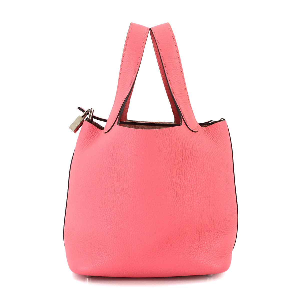 Picotin Lock PM Hand Bag Taurillon Clemence Rose Azalee