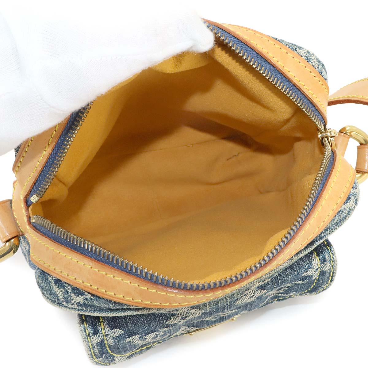 Monogram Denim Camera Bag Shoulder Bag Blue M95348 Purse