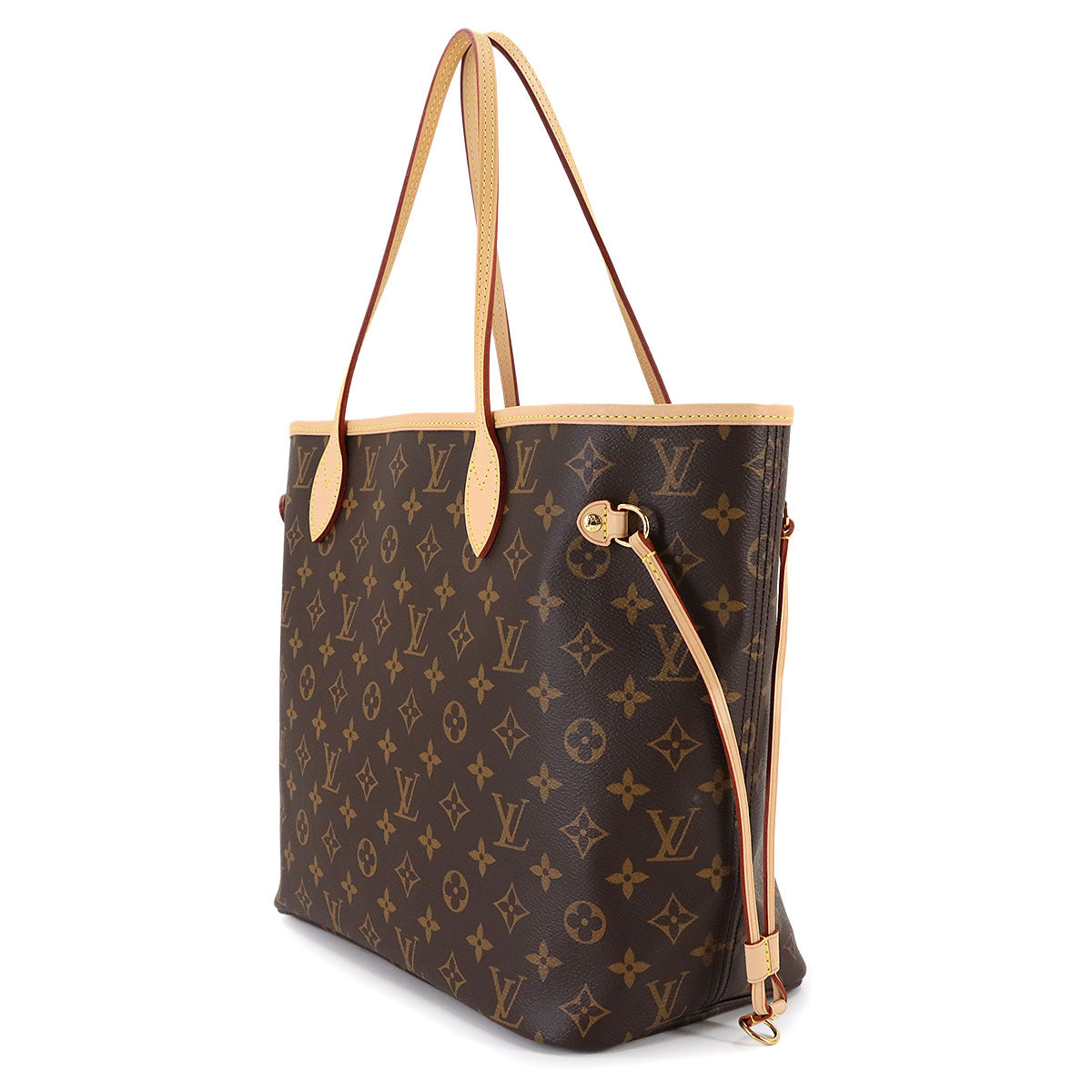 Monogram Neverfull MM Tote Bag Brown Cerise M46987