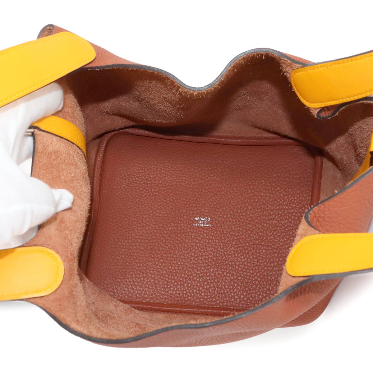 Picotin Lock Touch MM Hand Bag Taurillon Clemence Cuivre