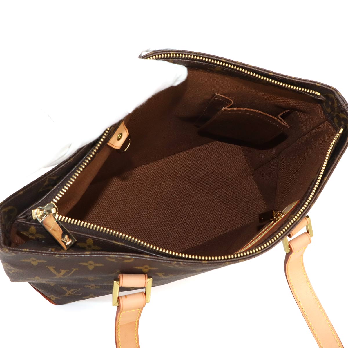 Monogram Cabas Piano Tote Bag Brown M51148 Purse