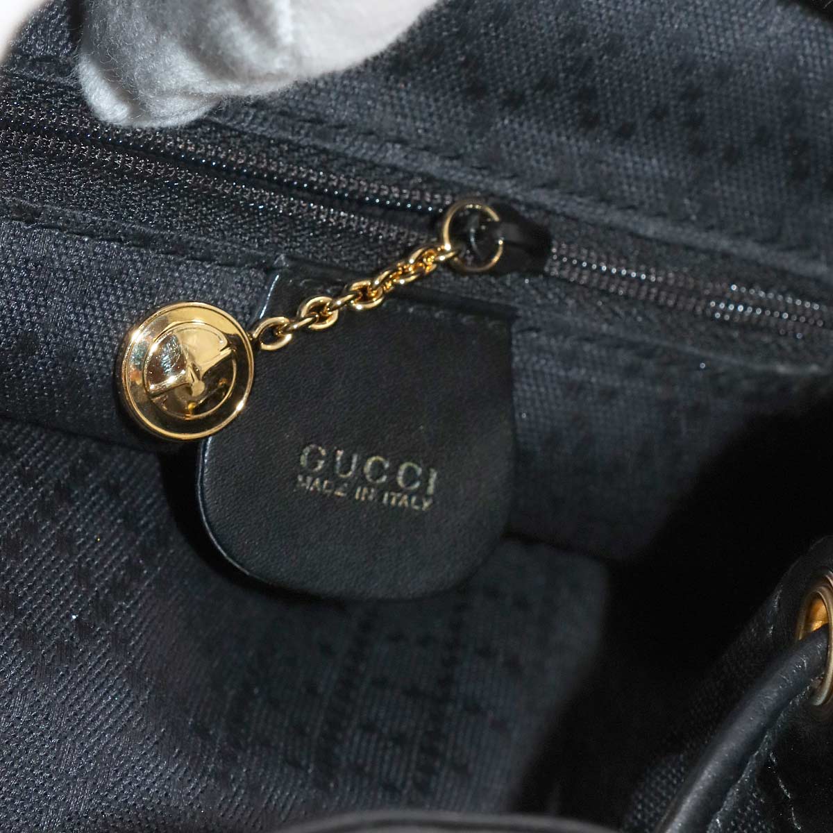 Bamboo Backpack Leather Black 003 2058 0030 Purse