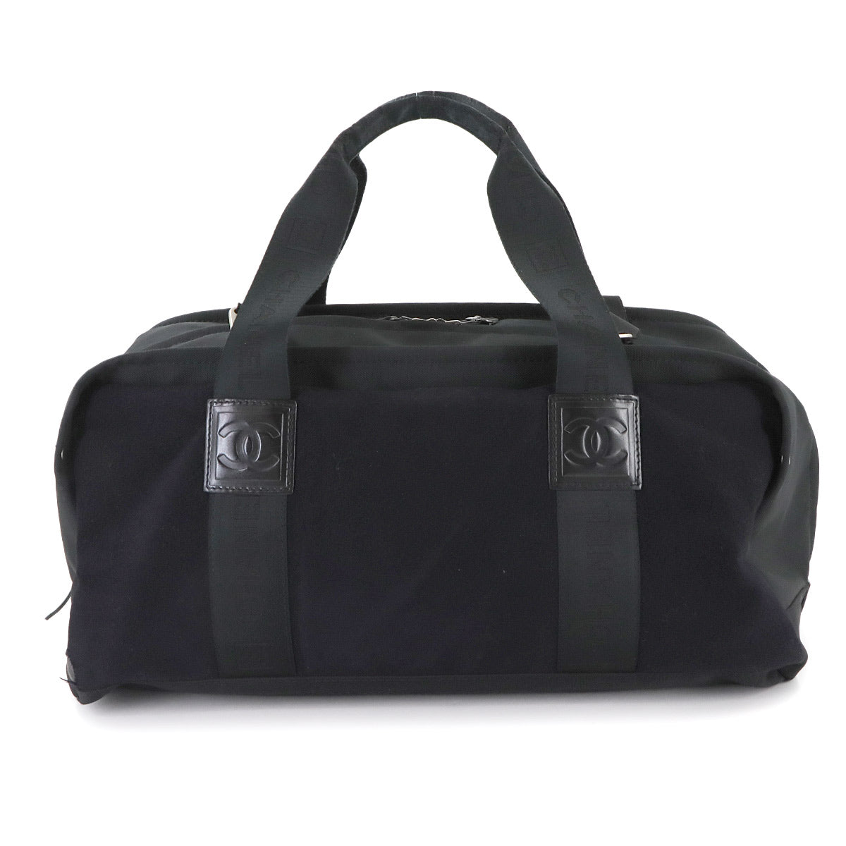 Sports Line Boston Bag Nylon Wool Leather Black Purse