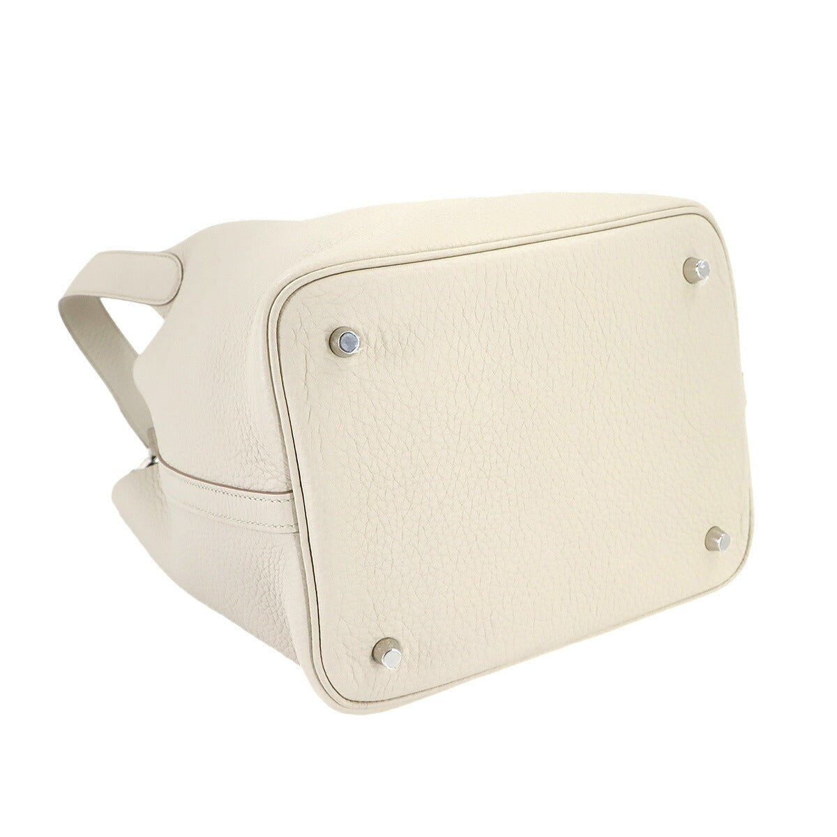 Picotin Lock MM Hand Bag Taurillon Clemence Beton Purse