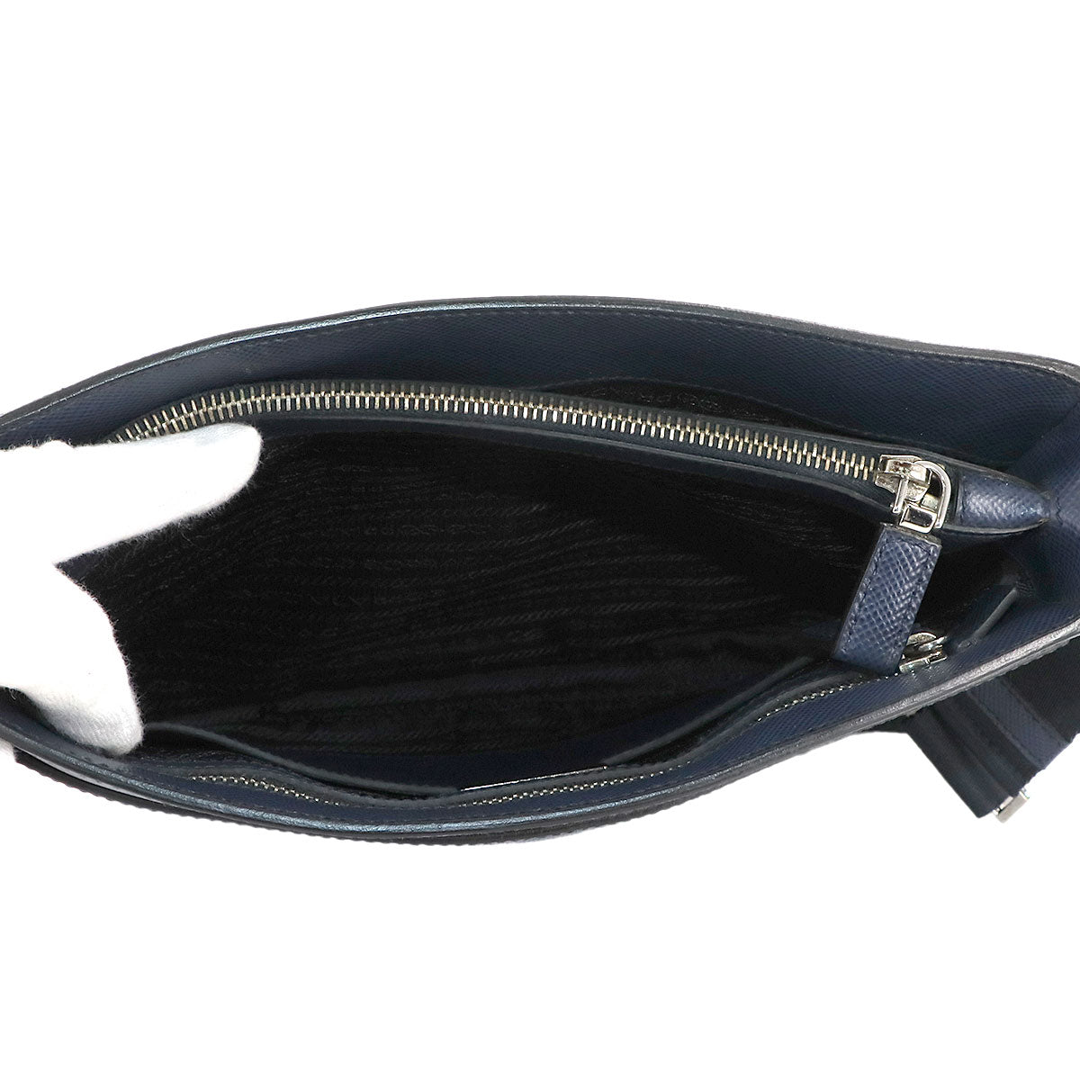 Shoulder Bag Saffiano Leather Navy VA1086 Purse