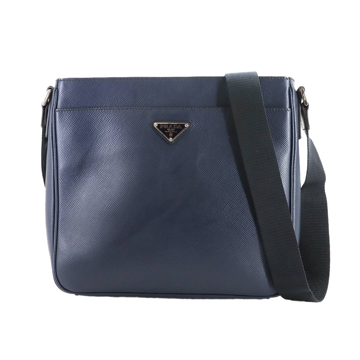 Shoulder Bag Saffiano Leather Navy VA1086 Purse
