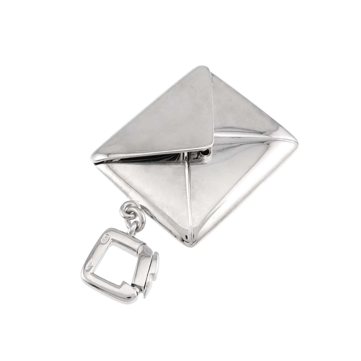 Letter motif Charm Pendant Top 18K WG 750