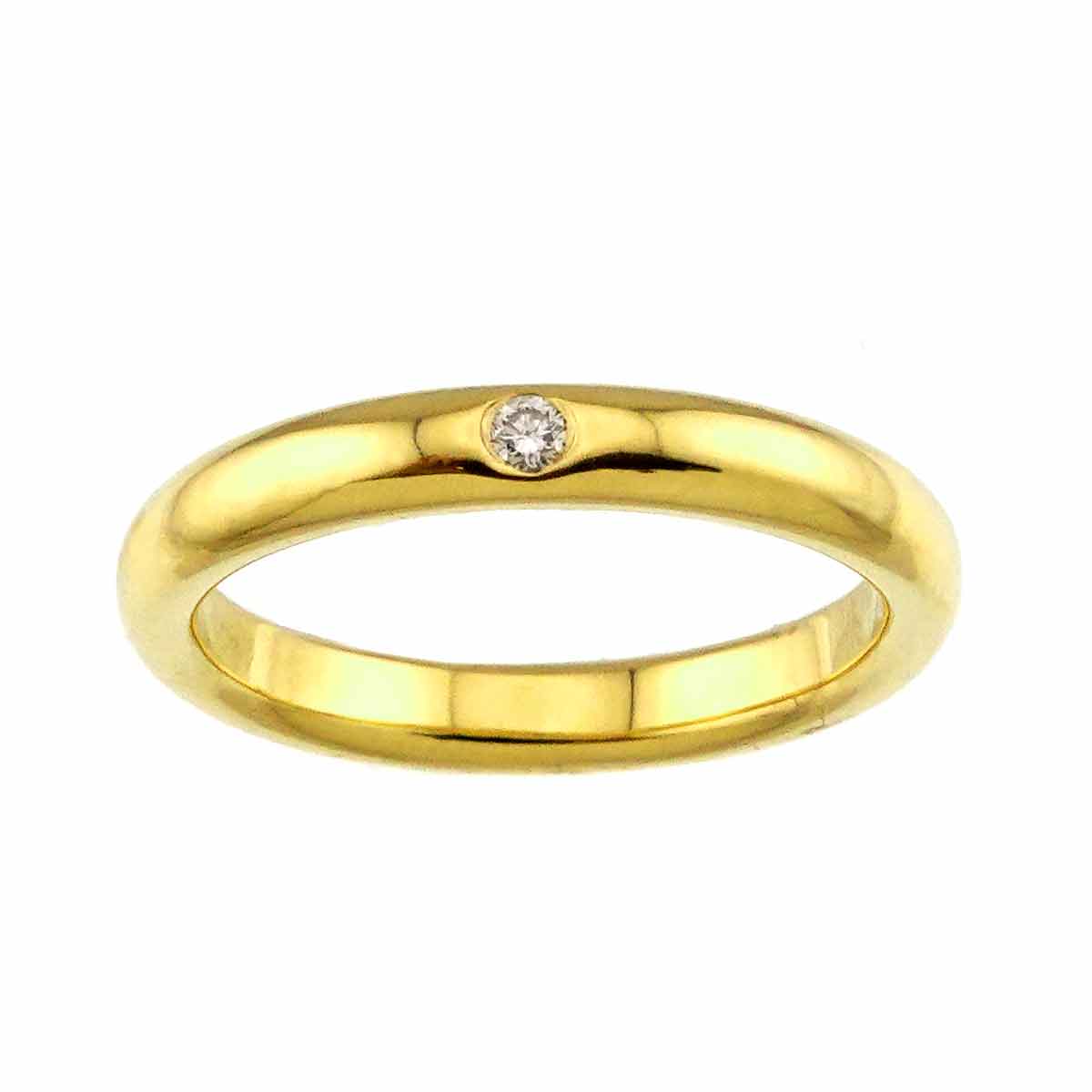 Stacking Diamond 1P Ring 18K Yellow Gold 750 Size4-4.5(US)