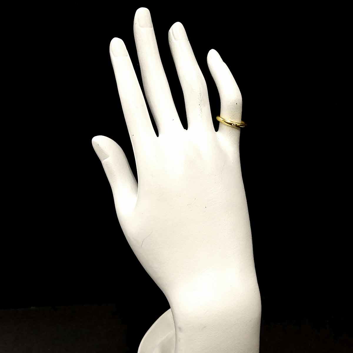 Stacking Diamond 1P Ring 18K Yellow Gold 750 Size4-4.5(US)