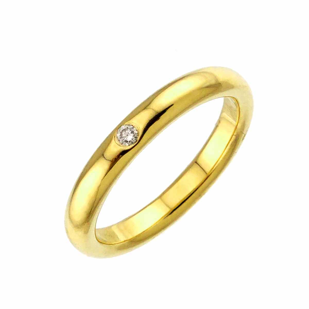 Stacking Diamond 1P Ring 18K Yellow Gold 750 Size4-4.5(US)